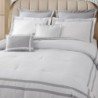 SHALALA Lightweigh White Comforter King Size,8-Piece Hotel King Comforter Bedding Sets with Matching Bed Skirt, Pillow Shams, Decorative Pillows, Thin Comforter Bed Coverings for All Seasons