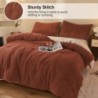 3D Jacquard Design Comforter Set, Ultra-Soft Warm King Size Sherpa Fur Plush 3-Pieces Sets Luxury Cozy Bedding with 2 Pillowcases (104"x90", Burnt Orange)