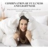 WhatsBedding Feather Comforter King Size, Filled with Feather and Down, All Season White Luxury Bed Comforter,Ultra Soft 100% Cotton Duvet Insert,106"x90"