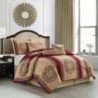 Grand Avenue Gold/Wine Cal King Comforter Set, 7 Piece, Burgundy Bedding Comforters & Sets, Pillow Shams Bedskirt, All Season