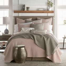 Levtex Home - Mills Waffle - King/Cal King Quilt Set - Taupe Cotton Waffle - Quilt Size (106 x 92in.), Sham Size (36 x 20in.)