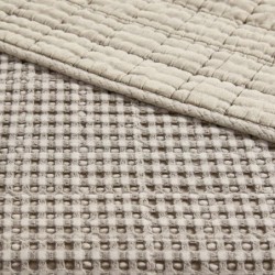 Levtex Home - Mills Waffle - King/Cal King Quilt Set - Taupe Cotton Waffle - Quilt Size (106 x 92in.), Sham Size (36 x 20in.)