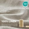 Simple&Opulence 100% Linen Duvet Cover Set, 3 PCS Pure Natural French Flax Linen Duvet Cover Queen Size, Breathable Soft Comfy Linen Bedding Comforter Cover with 2 Pillowcases(Queen, 92"x88")