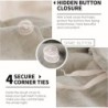 Simple&Opulence 100% Linen Duvet Cover Set, 3 PCS Pure Natural French Flax Linen Duvet Cover Queen Size, Breathable Soft Comfy Linen Bedding Comforter Cover with 2 Pillowcases(Queen, 92"x88")