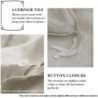 Simple&Opulence 100% Linen Duvet Cover Set with Embroidery Border Washed - 3 Pieces (1 Duvet Cover with 2 Pillow Shams) with Button Closure Soft Breathable Farmhouse - Linen, Queen Size