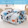 JSD Panda Kids Comforter Set Twin Size, 2 Piece Blue Moon Microfiber Comforter with Pillow Sham, Machine Washable