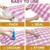 10 Large Vacuum Storage Bags - Space Saver Seal Bags for Clothes, Comforters, Blankets & Bedding (10L)