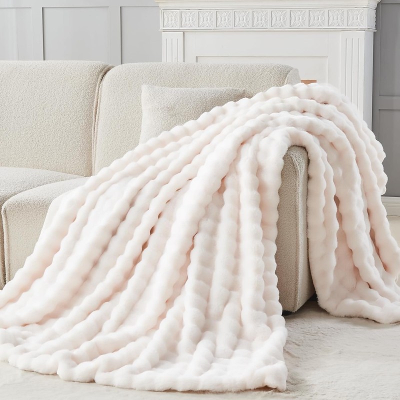 Kculrish Superweiche, flauschige ¨¹berwurfdecke mit braunen Streifen f¨¹r die Couch, Fleece, lang, extragro?, Queen-Size, warm und schwer, Kunstfell, XL-¨¹berwurfdecke f¨¹r Bett und Damen, 152,4 x 203,2 cm : K¨¹che, Haushalt & Wohnen