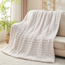 Kculrish Superweiche, flauschige ¨¹berwurfdecke mit braunen Streifen f¨¹r die Couch, Fleece, lang, extragro?, Queen-Size, warm und schwer, Kunstfell, XL-¨¹berwurfdecke f¨¹r Bett und Damen, 152,4 x 203,2 cm : K¨¹che, Haushalt & Wohnen