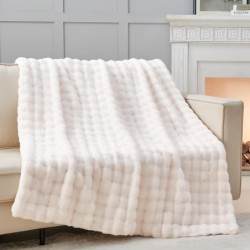 Kculrish Superweiche, flauschige ¨¹berwurfdecke mit braunen Streifen f¨¹r die Couch, Fleece, lang, extragro?, Queen-Size, warm und schwer, Kunstfell, XL-¨¹berwurfdecke f¨¹r Bett und Damen, 152,4 x 203,2 cm : K¨¹che, Haushalt & Wohnen