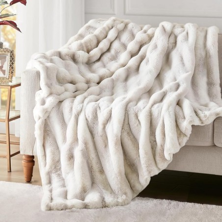 YUSOKI Sherpa-¨¹berwurfdecke, stilvolles 3D-Design, superweiche, flauschige, gem¨¹tliche, warme Decke, dicke, flauschige Pl¨¹schdecken f¨¹r Teenager, M?dchen, Frauen, Couch, Bett, Sofa, Stuhl, M?nner, Jungen, Geschenk (hellbraun, 127 x 165 cm) : K¨¹che, Haushalt & Wohnen