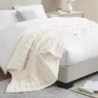 DREAMNINE Dekorative, weiche, dicke, flauschige ¨¹berwurfdecke aus Kunstkaninchenfell f¨¹r Couch und Sofa, wendbare, warme Fleece-Flauschdecke f¨¹r den Winter, luxuri?se, s¨¹?e, gem¨¹tliche, pelzige Decke f¨¹rs Bett, 127 x 152 cm, cremewei? : K¨¹che, Haushalt & Wohnen