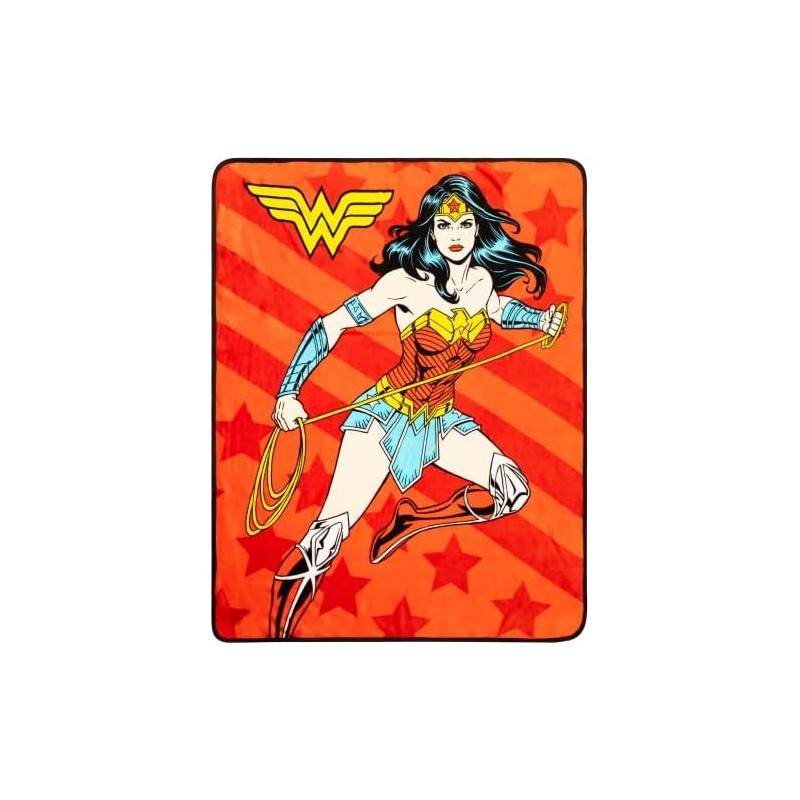 Franco Collectibles Wonder Woman Bedding Super Soft Micro Raschel Throw, 46 in x 60 in, (Official Licensed Product)