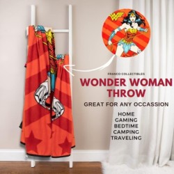 Franco Collectibles Wonder Woman Bedding Super Soft Micro Raschel Throw, 46 in x 60 in, (Official Licensed Product)