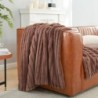 BEDELITE Kunstfell-¨¹berwurfdecke f¨¹r die Couch, weiche und gem¨¹tliche, luxuri?se flauschige Decke mit 3D-Streifen, 770 g/m2, dick, warm, pl¨¹schig, flauschig, Kunstkaninchenfelldecke f¨¹r Herbst und Winter (cremefarben, 127 x 152 cm) : K¨¹che, Haushalt & Wohnen