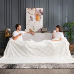 Bedsure Flauschige Kunstfell-¨¹berwurfdecke f¨¹r die Couch, gem¨¹tliche, dicke, warme Pl¨¹schdecke aus Kaninchen-Kunstfell f¨¹r den Winter, luxuri?se, gestreifte, weiche Decke, Geschenke f¨¹r M?dchen, Frauen, Hellkhaki, 50 x 60 : K¨¹che, Haushalt & Wohnen