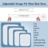 Bed Sheet Fasteners, Sopito 4pcs Adjustable Elastic Sheet Straps Heavy Duty Bed Sheet Grippers Suspenders for Mattresses Fitted Sheets Flat Sheets, White