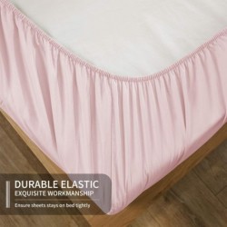 EaseHome Pink Queen Size Sheets Set - 1800 Thread Count Deep Pocket to 18 inches Mattress 4 Piece - Premium Bedding Sheets & Pillowcases Collection - Extra Soft