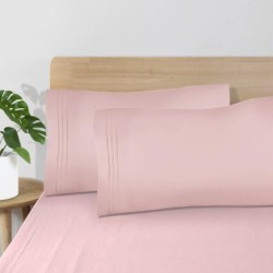 EaseHome Pink Queen Size Sheets Set - 1800 Thread Count Deep Pocket to 18 inches Mattress 4 Piece - Premium Bedding Sheets & Pillowcases Collection - Extra Soft