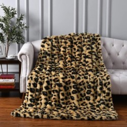 Peri Home Leopard Luxuri?se ¨¹berwurfdecke aus Kunstfell ¨C superweiche, flauschige Bett- und ¨¹berwurfdecke f¨¹r Schlafzimmer, 127 x 152 cm ¨C pelzige Decke, bequeme, warme, gem¨¹tliche Pl¨¹schdecke f¨¹r Bett, Sofa, Couch ¨C Elfenbein : K¨¹che, Haushalt & Wohnen