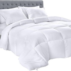 Utopia Bedding Comforter - All Season Comforters Queen Size - Plush Siliconized Fiberfill - White Bed Comforter - Box Stitched