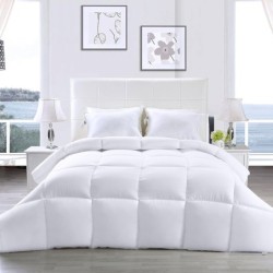 Utopia Bedding Comforter - All Season Comforters Queen Size - Plush Siliconized Fiberfill - White Bed Comforter - Box Stitched