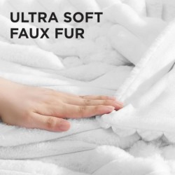 Luxuri?se ¨¹berwurfdecke aus Kunstfell mit Tierstreifenmuster, superweich, flauschig, dick, warm, doppelseitige Sherpa-Decken, fusselfrei (braun, 50 x 60) : K¨¹che, Haushalt & Wohnen