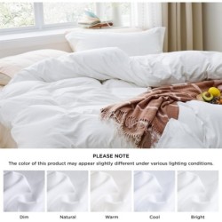 Bedsure White Duvet Cover Queen Size - Soft Prewashed Queen Duvet Cover Set, 3 Pieces, 1 Duvet Cover 90x90 Inches with Zipper Closure and 2 Pillow Shams, Comforter Not Included