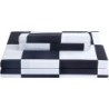 Bed Sheet Set 3 Pieces -Twin Size-Soft Durable Microfiber Bedding Sheet Set,Deep Pocket,Stain,Fade & Wrinkle Resistant (Plaid Black&White)