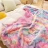 NEWCOSPLAY Super Soft Faux Fur Throw Blanket for Couch Dark Rainbow Sherpa Fuzzy Plush Warm Blanket for Sofa Bed (Dark Rainbow, Throw(50"x60"))