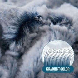 UKELER Ultraweiche ¨¹berwurfdecke, grau, flauschige Decken und ¨¹berw¨¹rfe, Kunstfelldecke f¨¹r Couch, Bett, Sofa, gem¨¹tliche, pl¨¹schige, warme, dicke Samtdecke f¨¹r Damen, Herren, 127 x 152 cm : K¨¹che, Haushalt & Wohnen