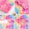 NEWCOSPLAY Super Soft Faux Fur Throw Blanket for Couch Dark Rainbow Sherpa Fuzzy Plush Warm Blanket for Sofa Bed (Dark Rainbow, Throw(50"x60"))