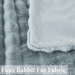 SHEKAKO Pl¨¹schdecke aus Kunstfell mit Kaninchenmotiv, dicke und warme Decke f¨¹r alle Jahreszeiten, weiche und flauschige ¨¹berwurfdecke f¨¹r Couch, Sofa, Bett, w?rmeisolierende, gem¨¹tliche Dekodecke (Rosa, 100 x 160 cm) : K¨¹che, Haushalt & Wohnen