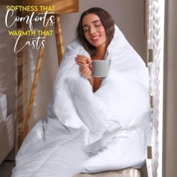 Utopia Bedding Comforter Duvet Insert, Quilted Comforter with Corner Tabs, Box Stitched Down Alternative Comforter Queen (White)