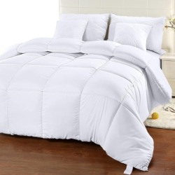 Utopia Bedding Comforter Duvet Insert, Quilted Comforter with Corner Tabs, Box Stitched Down Alternative Comforter Queen (White)