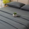 SONORO KATE Bed Sheet Set Super Soft Microfiber 1800 Thread Count Luxury Egyptian Sheets 16-Inch Deep Pocket Wrinkle and Hypoallergenic-4 Piece(Queen Dark Grey)