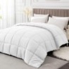 MATBEBY Twin Comforter Duvet Insert - All Season White Comforters Twin Size - Quilted Down Alternative Bedding Comforter with Corner Tabs - Winter Summer Fluffy Soft - Machine Washable