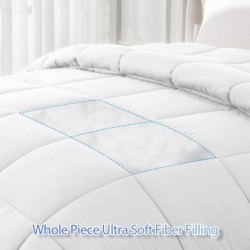 MATBEBY Twin Comforter Duvet Insert - All Season White Comforters Twin Size - Quilted Down Alternative Bedding Comforter with Corner Tabs - Winter Summer Fluffy Soft - Machine Washable