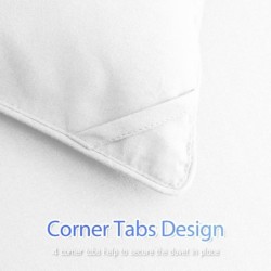 MATBEBY Twin Comforter Duvet Insert - All Season White Comforters Twin Size - Quilted Down Alternative Bedding Comforter with Corner Tabs - Winter Summer Fluffy Soft - Machine Washable