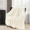 ¨¹berwurfdecke aus echtem Kaninchenfell, luxuri?s, flauschig, weich, gem¨¹tlich, Pl¨¹sch, dicke, warme Decke f¨¹r Couch, Sofa und Bett, 140 x 160 cm (grau) : K¨¹che, Haushalt & Wohnen