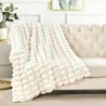 ¨¹berwurfdecke aus echtem Kaninchenfell, luxuri?s, flauschig, weich, gem¨¹tlich, Pl¨¹sch, dicke, warme Decke f¨¹r Couch, Sofa und Bett, 140 x 160 cm (grau) : K¨¹che, Haushalt & Wohnen