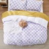 Bedsure Checkered Duvet Cover Queen - Plaid Duvet Cover Set with Zipper Closure, Purple Bedding Set, 3 Pieces, 1 Duvet Cover 90"x90" with 8 Corner Ties and 2 Pillow Shams 20"x26"