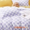 Bedsure Checkered Duvet Cover Queen - Plaid Duvet Cover Set with Zipper Closure, Purple Bedding Set, 3 Pieces, 1 Duvet Cover 90"x90" with 8 Corner Ties and 2 Pillow Shams 20"x26"