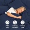 Queen Size 4 Piece Sheet Set - Comfy Breathable & Cooling Sheets - Hotel Luxury Bed Sheets for Women and Men - Deep Pockets, Microfiber, Soft & Wrinkle Free Sheets - Navy Blue Oeko-Tex Bed Sheet Set