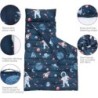 david's kids Toddler Nap Mat Set with Removable Pillow, Ultra Soft Slumber Bags for Boys，Perfect for Preschool, Daycare, Kids Sleeping Bags with Rollup Design, 50"x20", Space