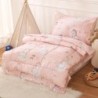 JSD Pink Unicorn Toddler Bedding Set, 4 Piece Bed-in-a-Bag Toddler Microfiber Comforter Sheet Set, All Season Machine Washable