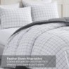 Casa Platino Queen Comforter Set Pre-Washed– Duvet Insert 3 Piece Set – Brushed Microfiber Queen Size Comforter Set – Comforter Queen Size Set with Queen Comforter & 2 Queen Pillow Shams - Windowpane