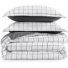 Casa Platino Queen Comforter Set Pre-Washed– Duvet Insert 3 Piece Set – Brushed Microfiber Queen Size Comforter Set – Comforter Queen Size Set with Queen Comforter & 2 Queen Pillow Shams - Windowpane