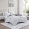 Casa Platino Queen Comforter Set Pre-Washed– Duvet Insert 3 Piece Set – Brushed Microfiber Queen Size Comforter Set – Comforter Queen Size Set with Queen Comforter & 2 Queen Pillow Shams - Windowpane