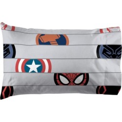 Jay Franco Marvel Avengers Emblems Full Sheet Set - 4 Piece Set Super Soft and Cozy Kid’s Bedding - Fade Resistant Microfiber Sheets (Official Marvel Product)